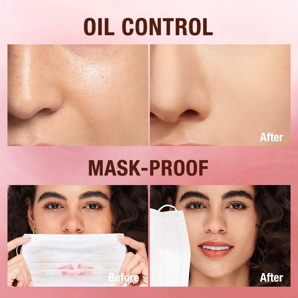 Wholesale O.TWO.O Face Powder 24 Hours Oil-control  Waterproof Matte Face Makeup Cosmetic Setting Compact Powder