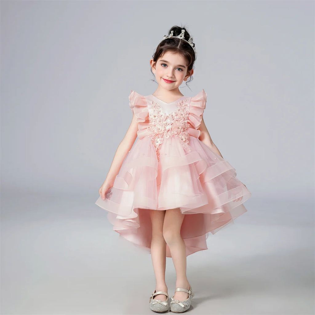 Kids Clothing Children Pageant Wedding Birthday Party Dress Princess Tuxedo Ball Gown Flower Girls' Trailing Dresses