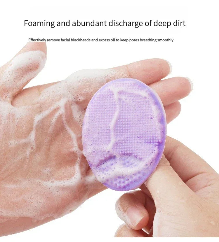 1/4pcs Silicone Face Scrubber Facial Cleansing Brush Face Exfoliator Blackhead Acne Face Wash Brush for Deep Cleaning Skin Care