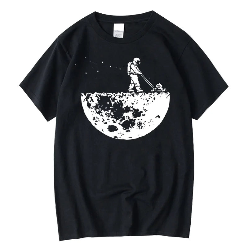 Summer Men T-Shirt High Quality 100% Funny Cotton Lunar Cleaner Printing Casual Cool Loose O-Neck Male Soft Tshirt Hip Hop Tees