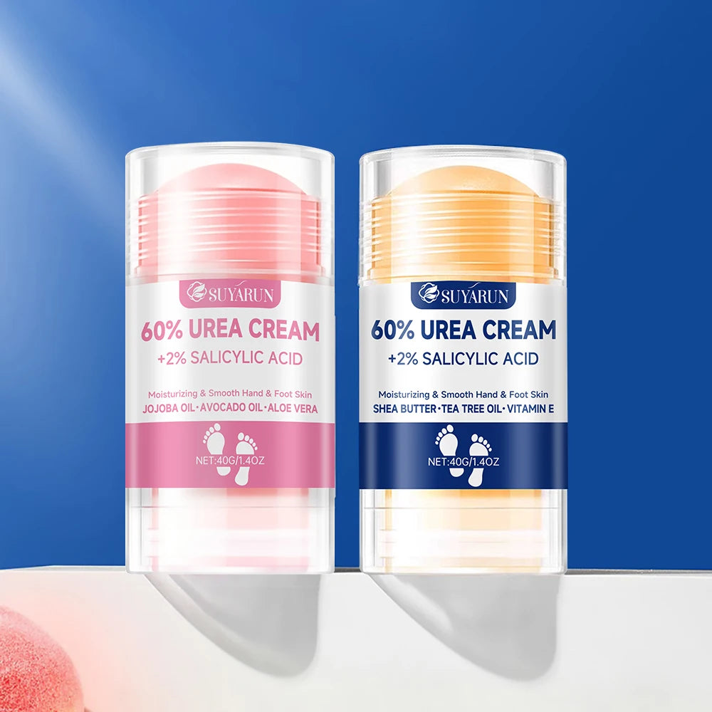 SUYARUN 60% Urea Foot Cream Stick - Moisturizing & Exfoliating, Cracked Heel Repair, Deep Hydration for Dry Feet, Long Protectio