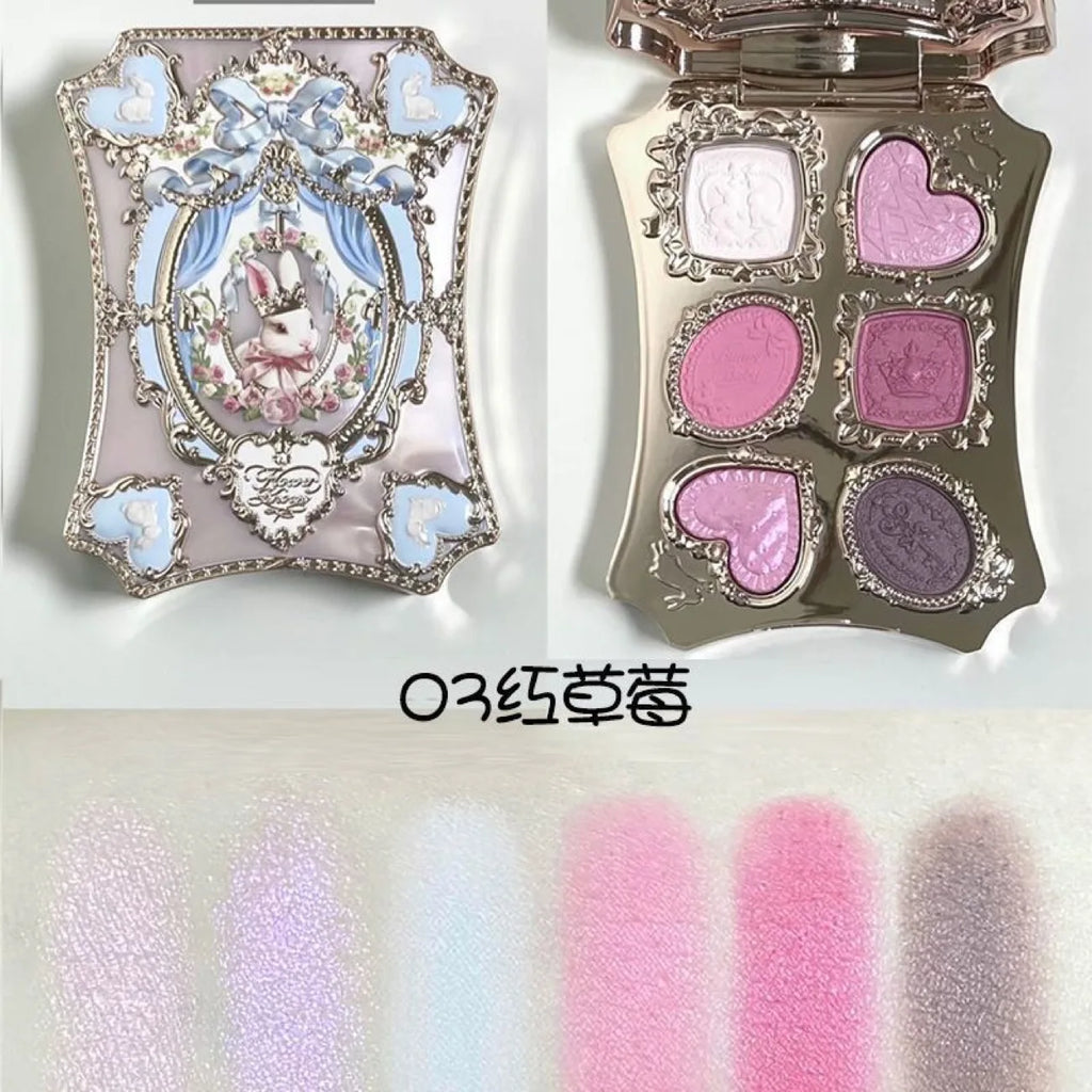 Flower Knows Sweetie Bear Highly Pigmented Eye Makeup Palette Eye Shadows Long Lasting Matte Shimmer Finish Cosmetics Kit