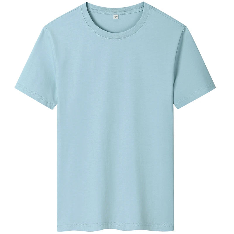 2025 New Men's Korean Casual Cotton Short Sleeved Round Neck T-shirt Summer Fashionable and Comfortable Versatile Top