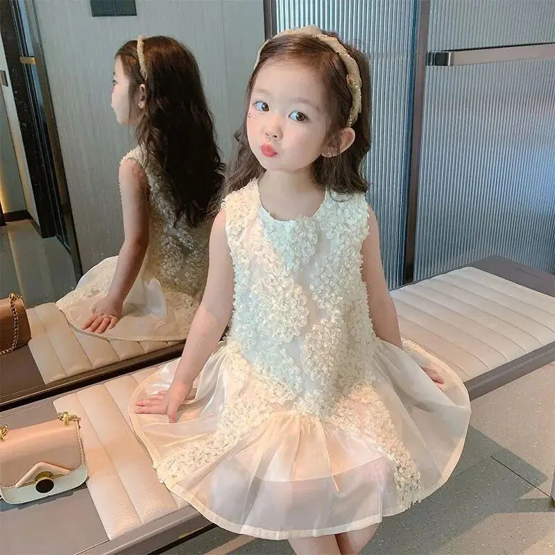Girls' Sleeveless Princess Tank Dress | Korean Style Summer Dress