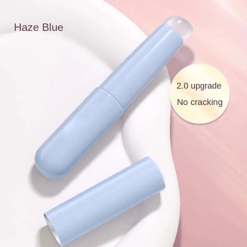 Silicone Lip Brushe With Abs Plastic Handle, Portable Lipstick & Lip Balm Applicator With Cap,Perfect Blending & Smudge Cover