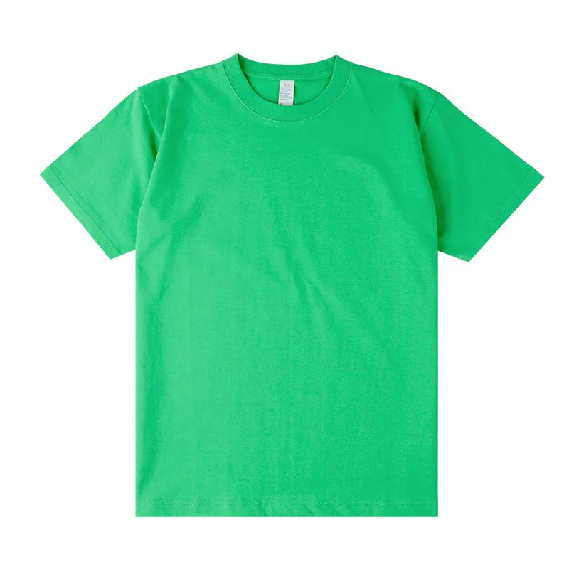 250G Heavy Men's T-shirt Solid Color Cotton Short-sleeved Men T shirt Bottoming Tops Tees Shirt
