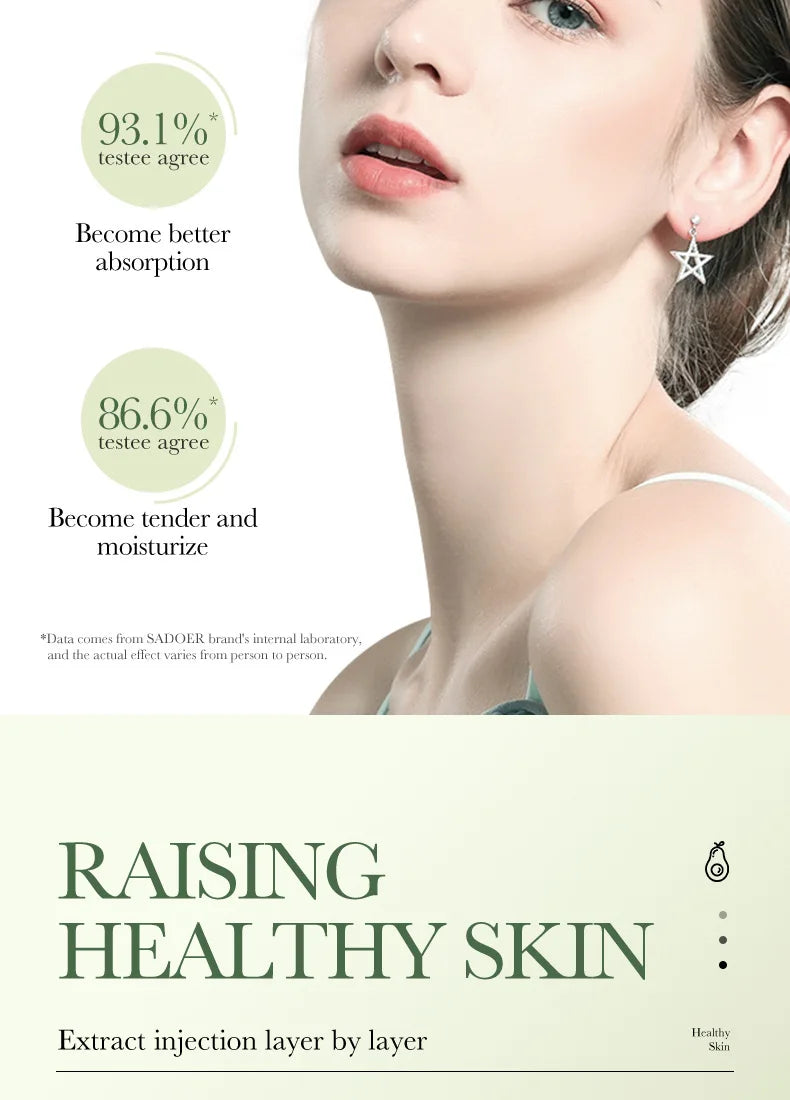 SADOER Avocado Skincare 6-Piece Set - Cleansing, Moisturizing, Care