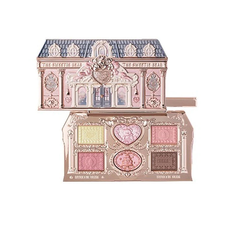 Flower Knows Sweetie Bear Highly Pigmented Eye Makeup Palette Eye Shadows Long Lasting Matte Shimmer Finish Cosmetics Kit