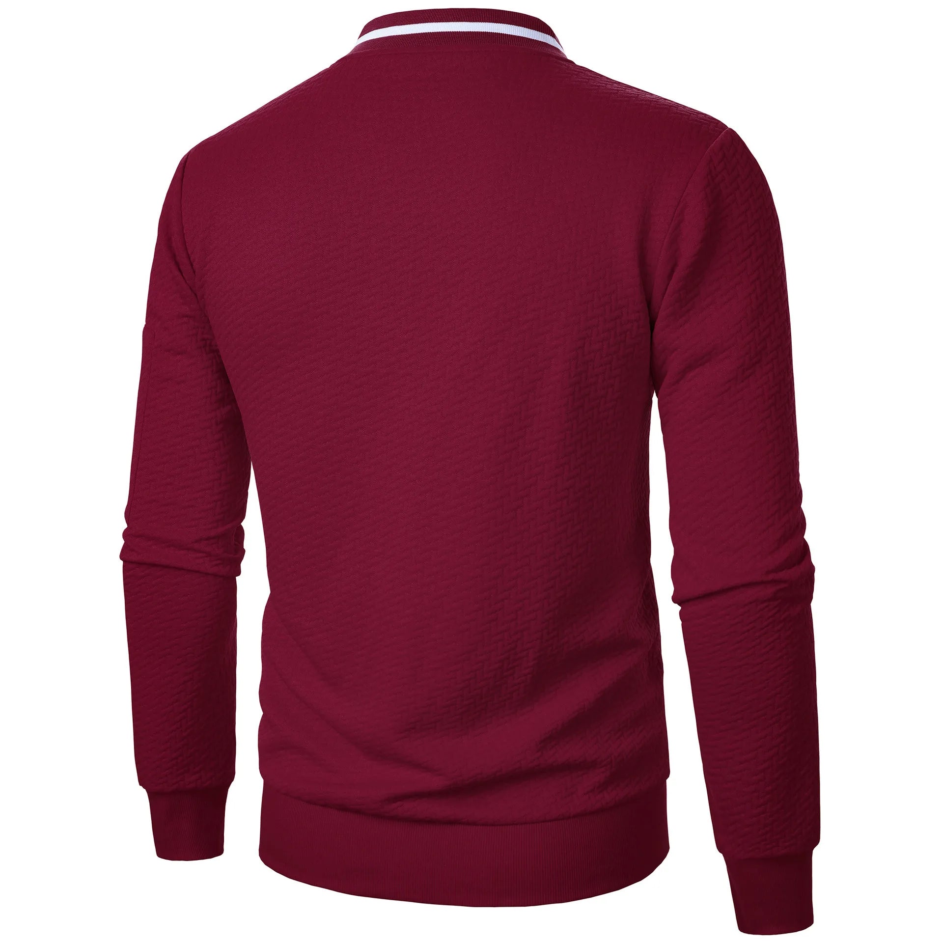 New Men's New Zip Stand Collar Sweatshirt Jacket Men's Casual Jacquard Cardigan Sweatshirts Baseball Jackets Men Clothing