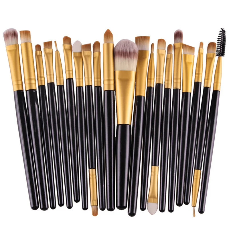 Eye Makeup Brushes Set 20Pcs Full Professional Tools For Beginners Versatile Eyeliner Brush