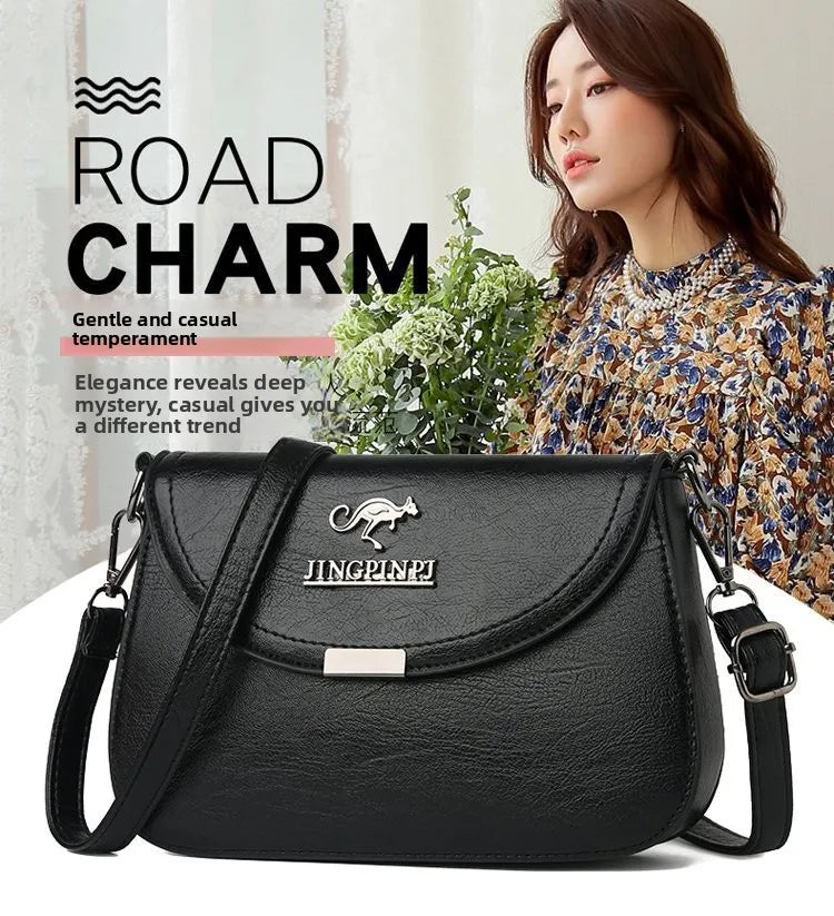 Retro Small Square Crossbody Purse Soft PU Leather Adjustable Strap Daily Work Travel Flip Cover Handbag Shoulder Bag for Women