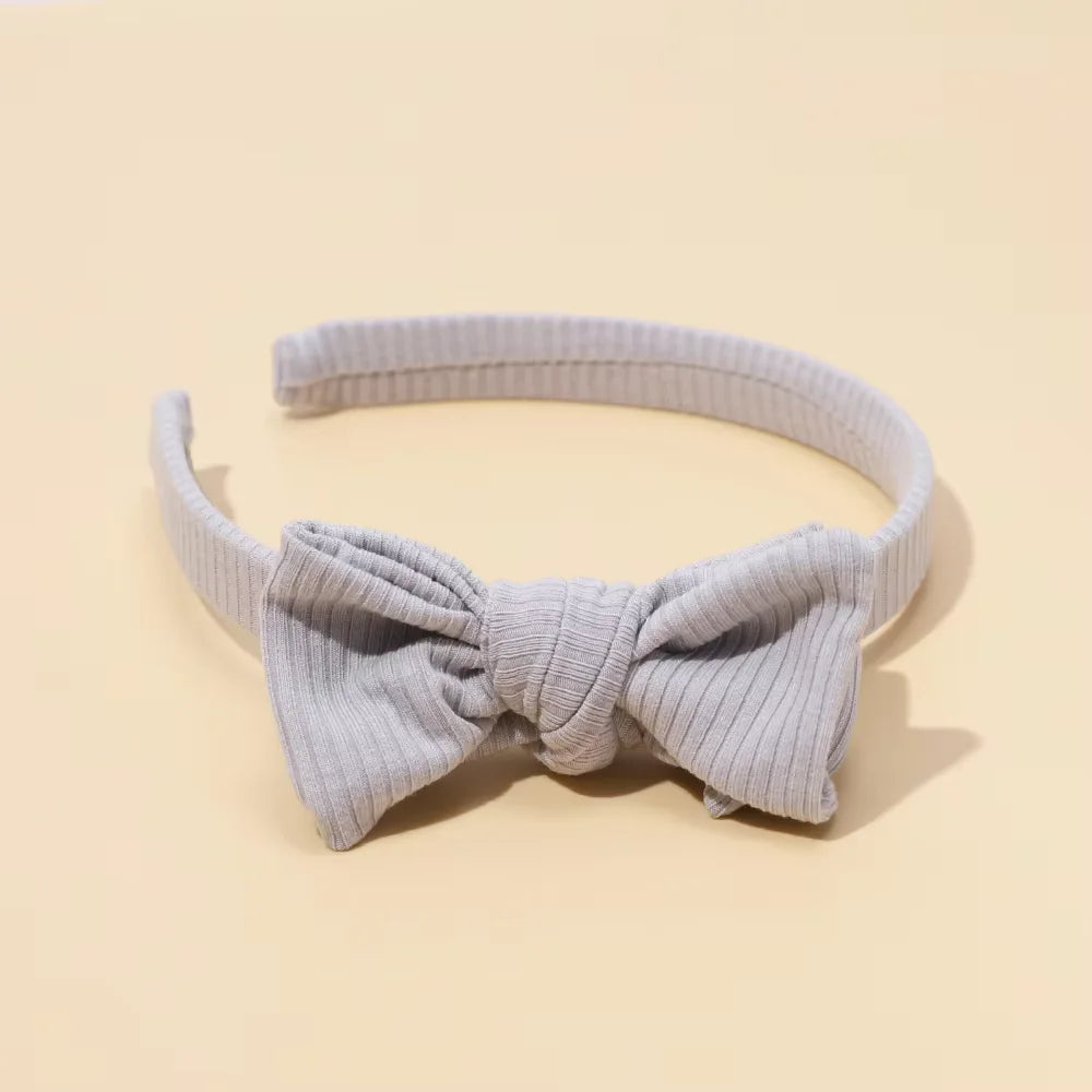 Baby Headband Solid Color Hair Hoop With Soft Atmospheric Bow For Newborns And Toddlers