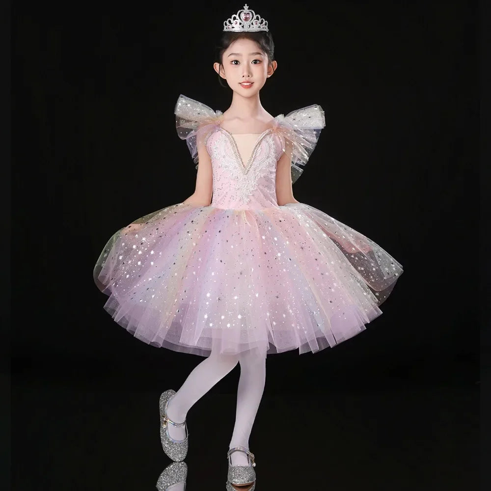 Performance Costume Competition Uniform Children Clothing Kids Clothes Children's Day Ballet Leotards for Girls Dress Dance Wear