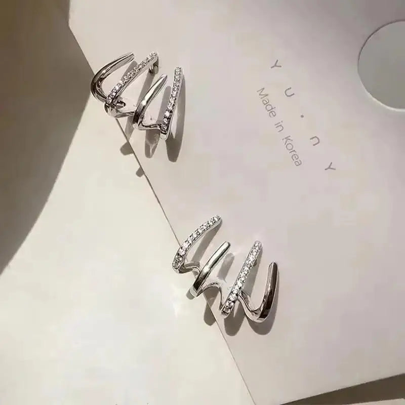 Korean Fashion Zircon Drop Earrings For Women'S Jewelry 2026 Trending New Luxury Women'S'S Geometric Hoop Earrings Pendientes Gifts