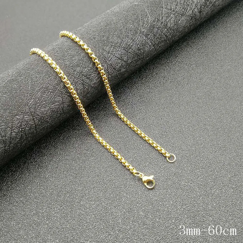 Stainless Steel Titanium God Jesus Human Head Gold Plated Portrait Pendant Necklace With 3Mm Chain For Men Women'S Hip Hop Jewelry