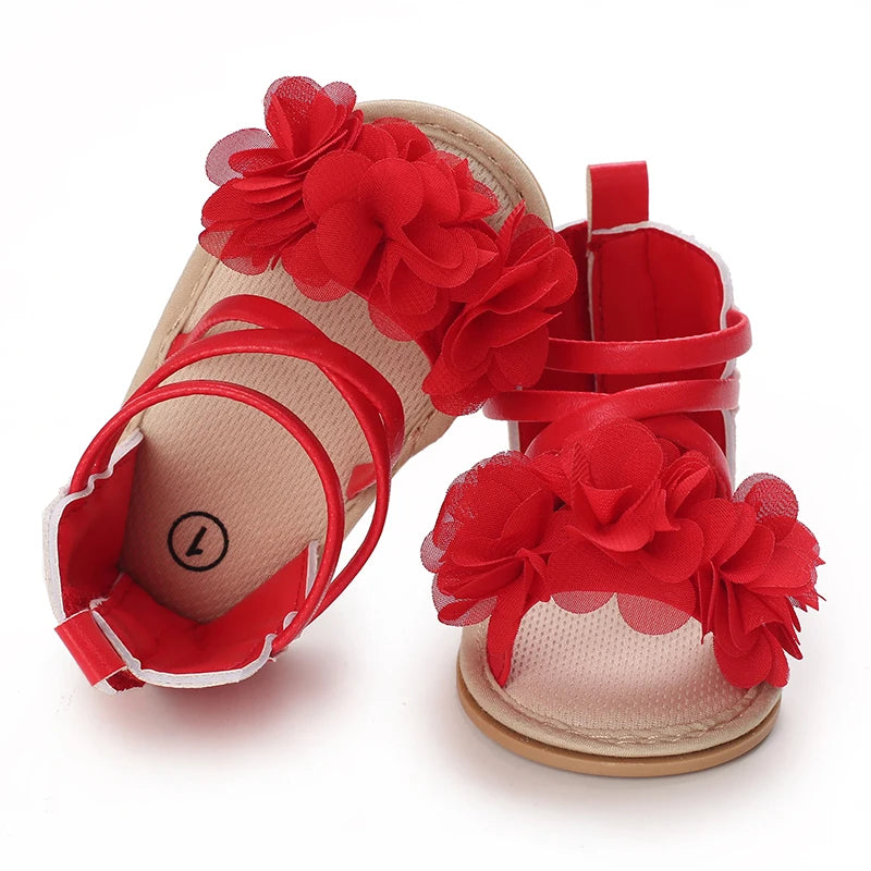 Cute and sweet high top sandals for spring and summer, comfortable and breathable for baby girls. Pre step walking shoes