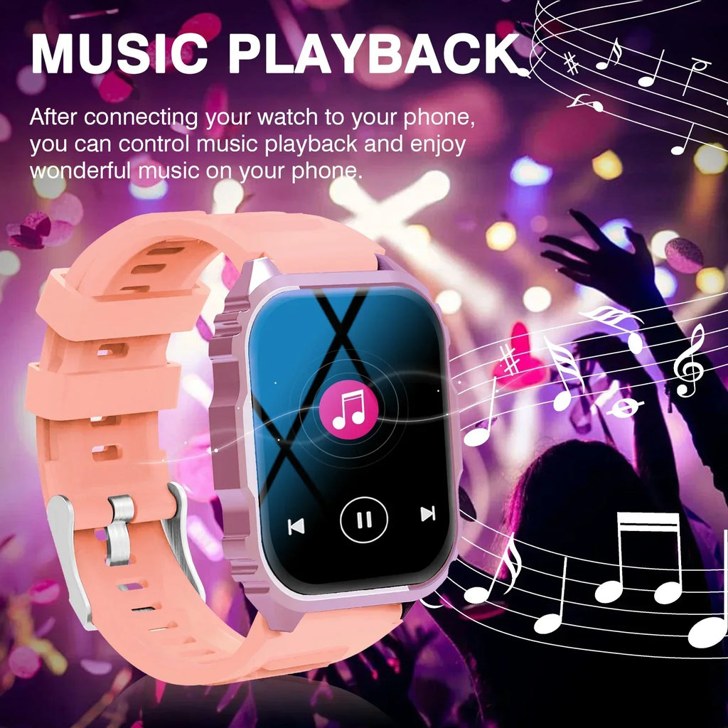 New Smart Watch 1.84 Inch HD Full Touch Screen Display Wireless Call,Answer Phone Watch,Multiple Sports Modes Outdoor Information Reminder Weather Display Music Control Photo Control, Suitable for Iphone & Android