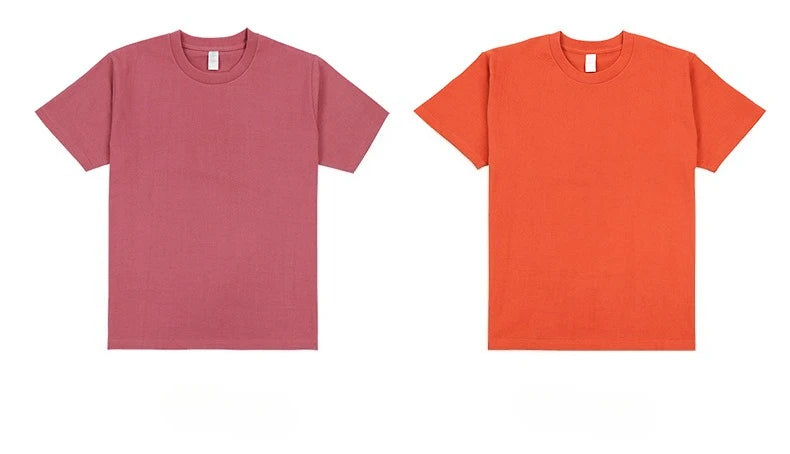 250G Heavy Men's T-shirt Solid Color Cotton Short-sleeved Men T shirt Bottoming Tops Tees Shirt