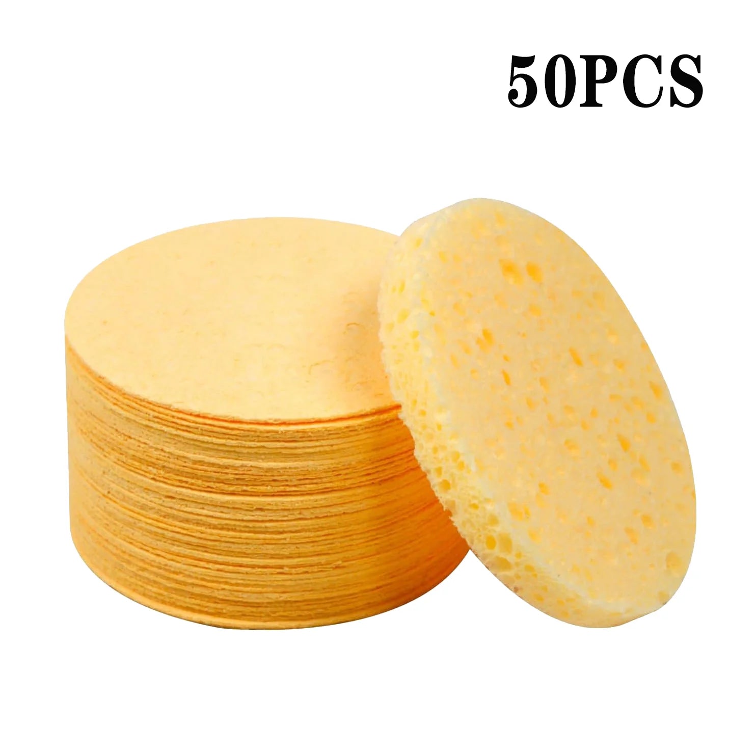 Face Wash Puff Natural Wood Pulp Foaming Sponge Pack for Gentle Cleanse Eco Friendly Cosmetic Puff For All Skin Types