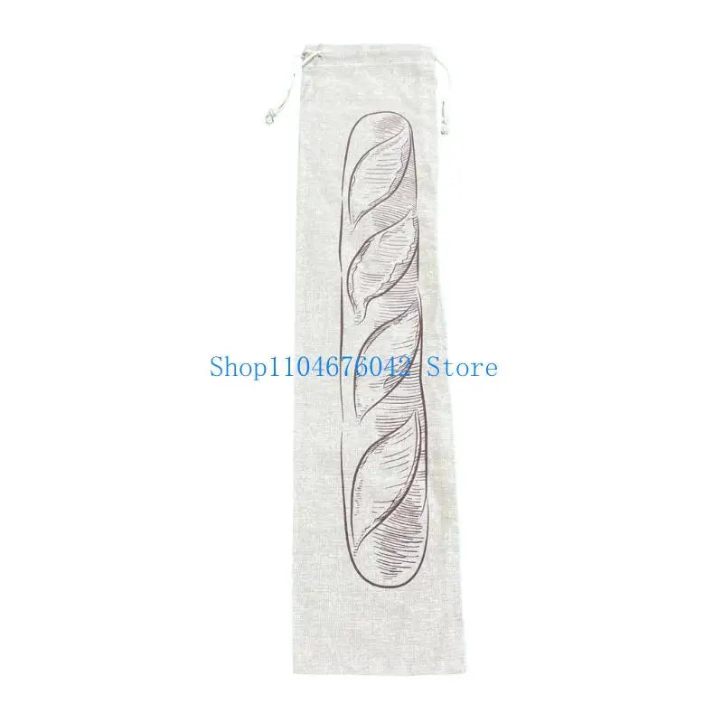 652F Bolsas de Lino Prácticas con Cordón para Pan Envasado Sostenible y Transpirable Perfectas para Pan, Frutas y Aperitivos