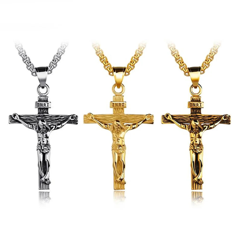 Premium Cross Necklace For Women'S 18K Gold Plated Trendy Gold Cross Pendant Chain For Girls Crucifix Necklace For Women'S Girls