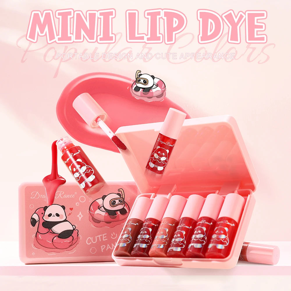 6Pcs/Set Lip Gloss Set Moisturizing and Nourishing Gentle Lipstick Non-Greasy Waterproof Lip Glaze Sweat-Proof Mirror Gloss Lipstick Long-Lasting Lip Glaze Set