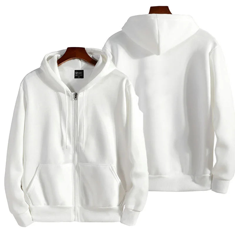 Fashion Zipper Hoodies Women'S/Men Fashion Long Sleeve Hooded Sweatshirt Casual Autumn Winter Sportwear Solid Clothes