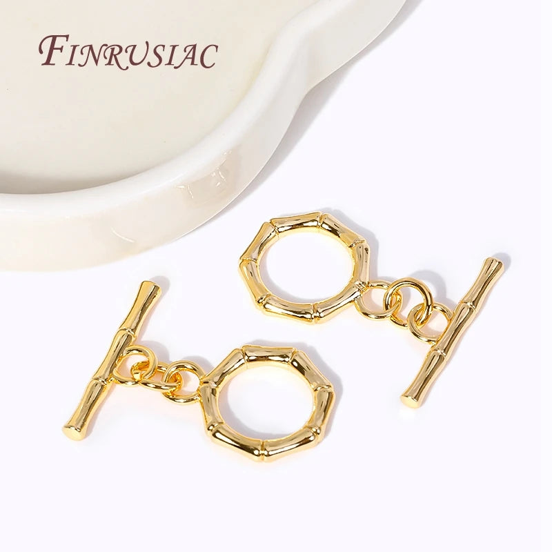 18K Gold Plated Toggle Clasps For Jewelry,Brass Metal Clasps For Bracelets,Ot Clasp,Jewelry Making Supplies,Diy Accessories,