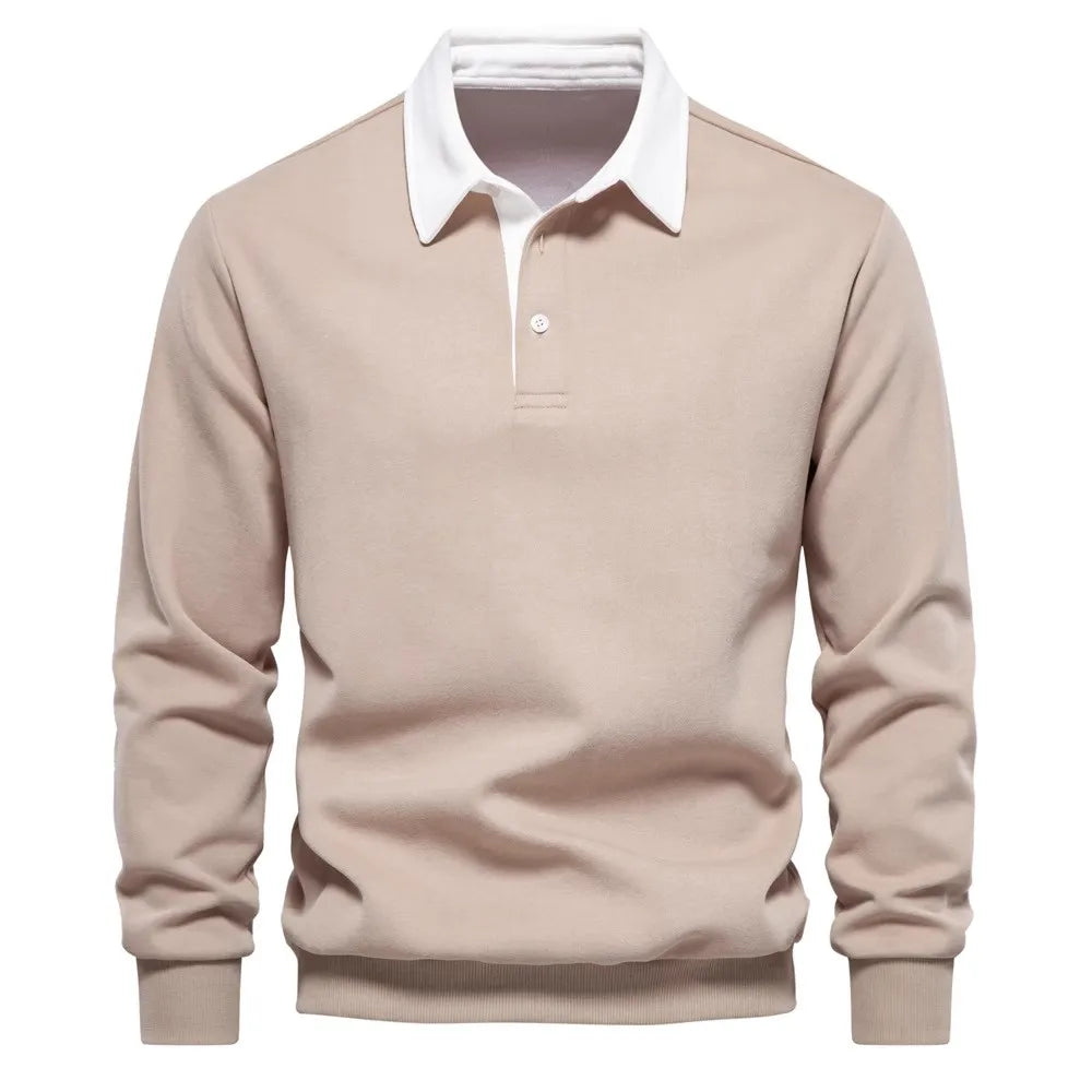 Men's Half-Zip Fleece Pullover - Long Sleeve Business Casual Shirt