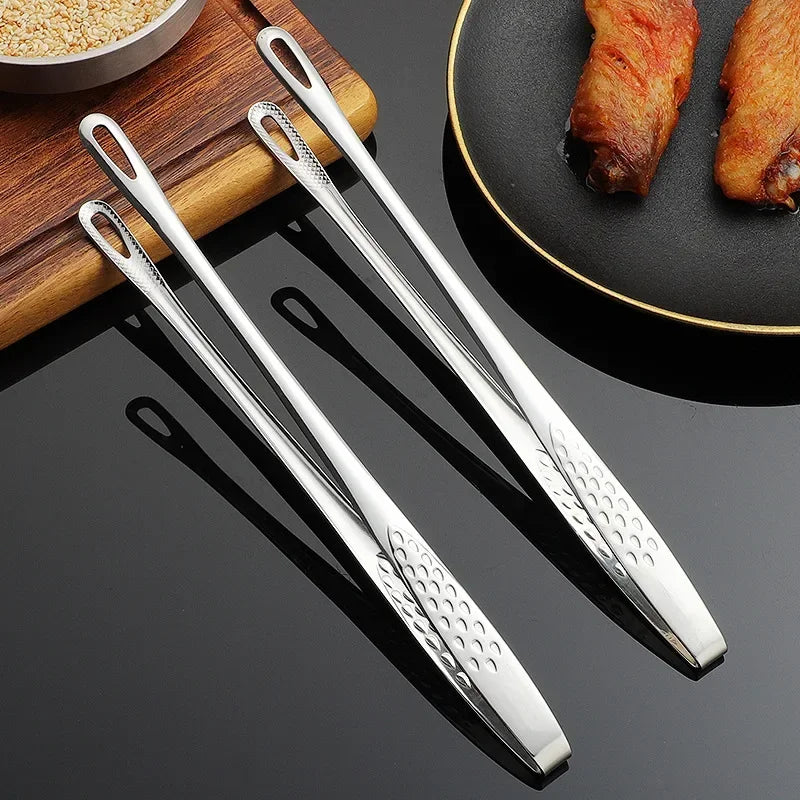 Pinzas de cocina para barbacoa, pinzas de cocina de acero inoxidable, pinzas para ensalada, carne, alimentos, utensilios de buffet, barbacoa, gadgets de cocina