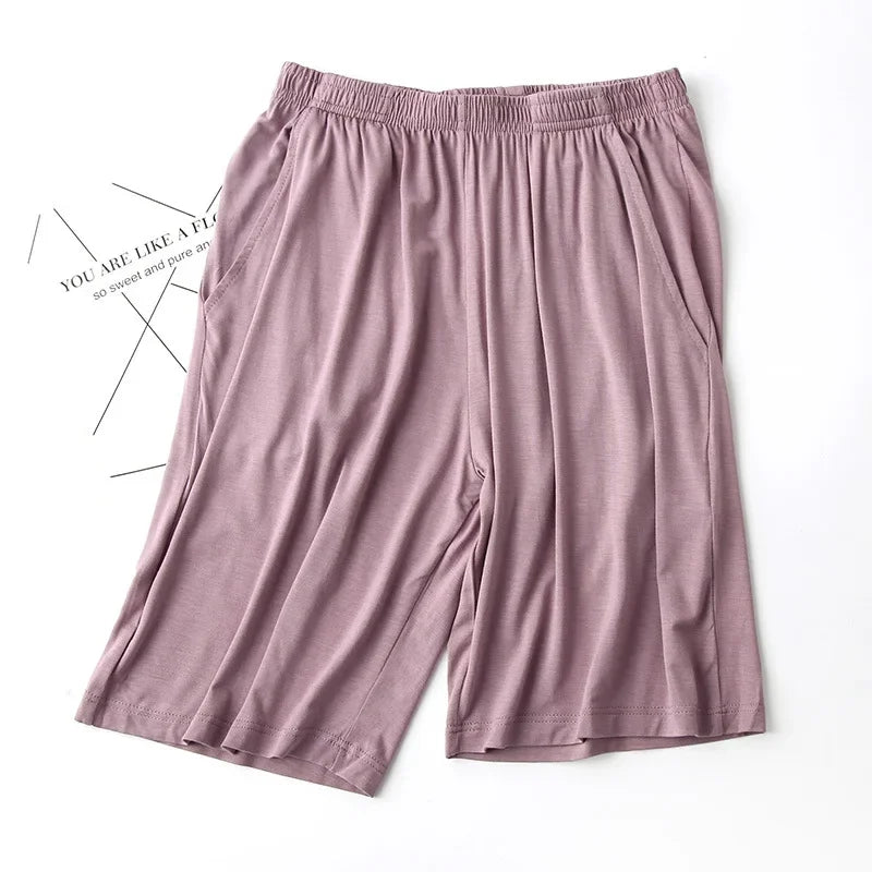 Women's Modal Sleep Shorts - Casual Loose Lounge Pajama Bottoms