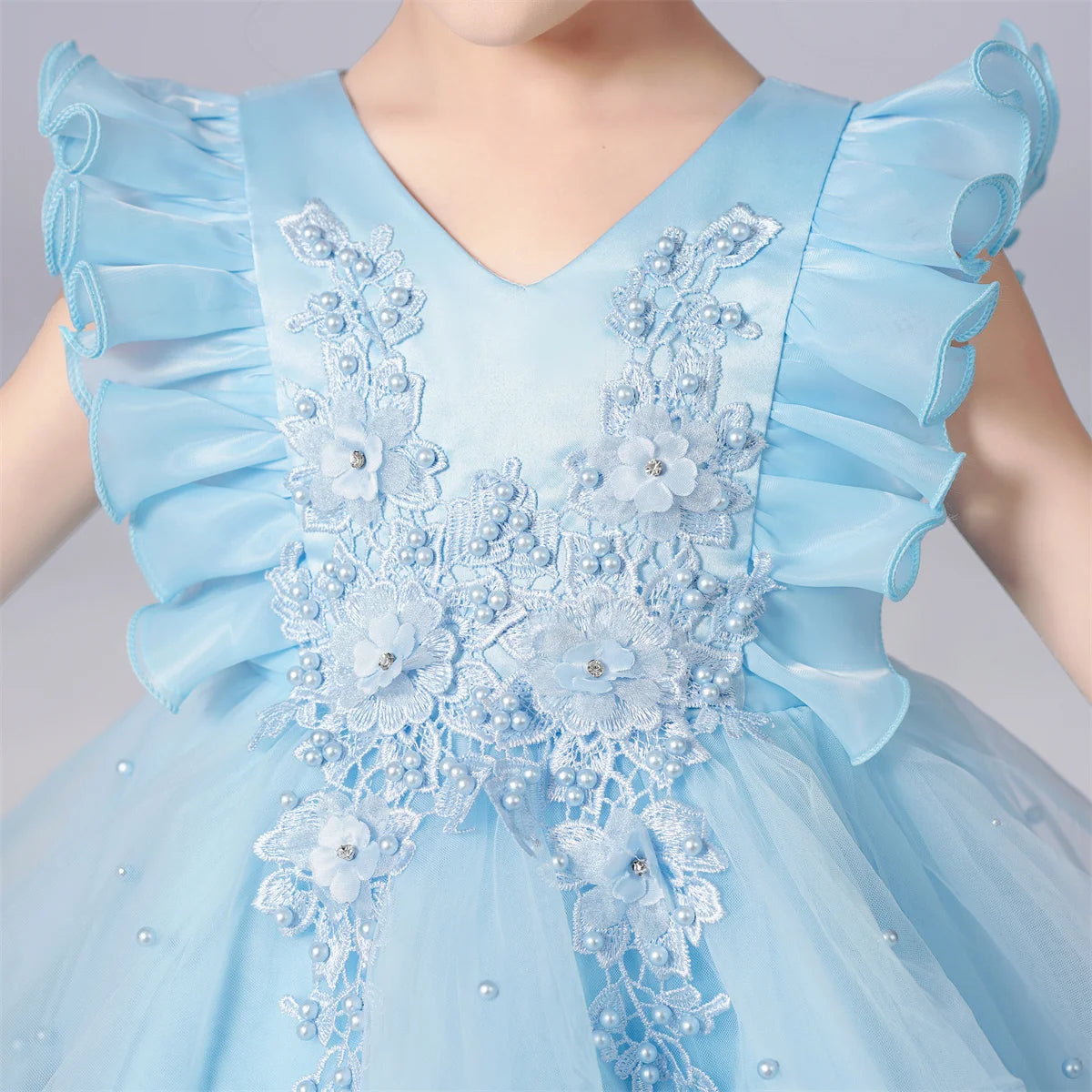 Kids Clothing Children Pageant Wedding Birthday Party Dress Princess Tuxedo Ball Gown Flower Girls' Trailing Dresses