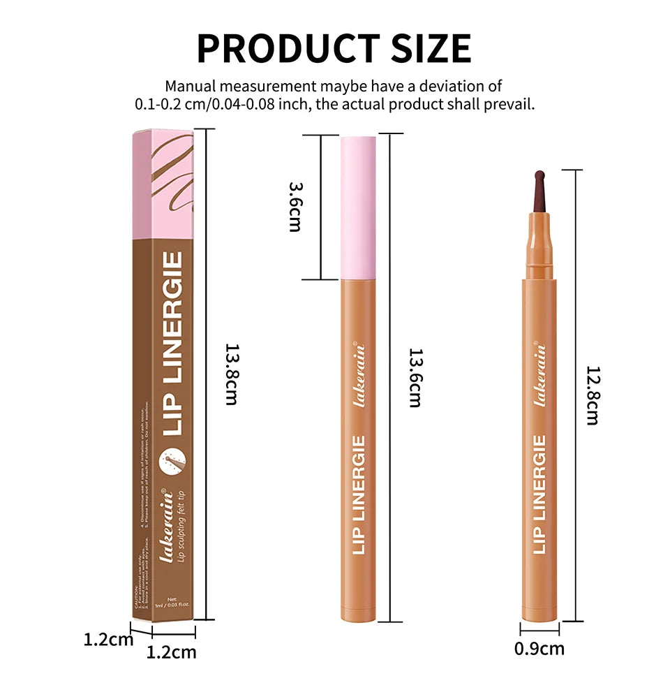 Waterproof Lip Liner Stain Lip Lingerie Long Lasting 8 Colors Transfer Proof Smudge Resistant Color No Bleed Formula  Cosmetics