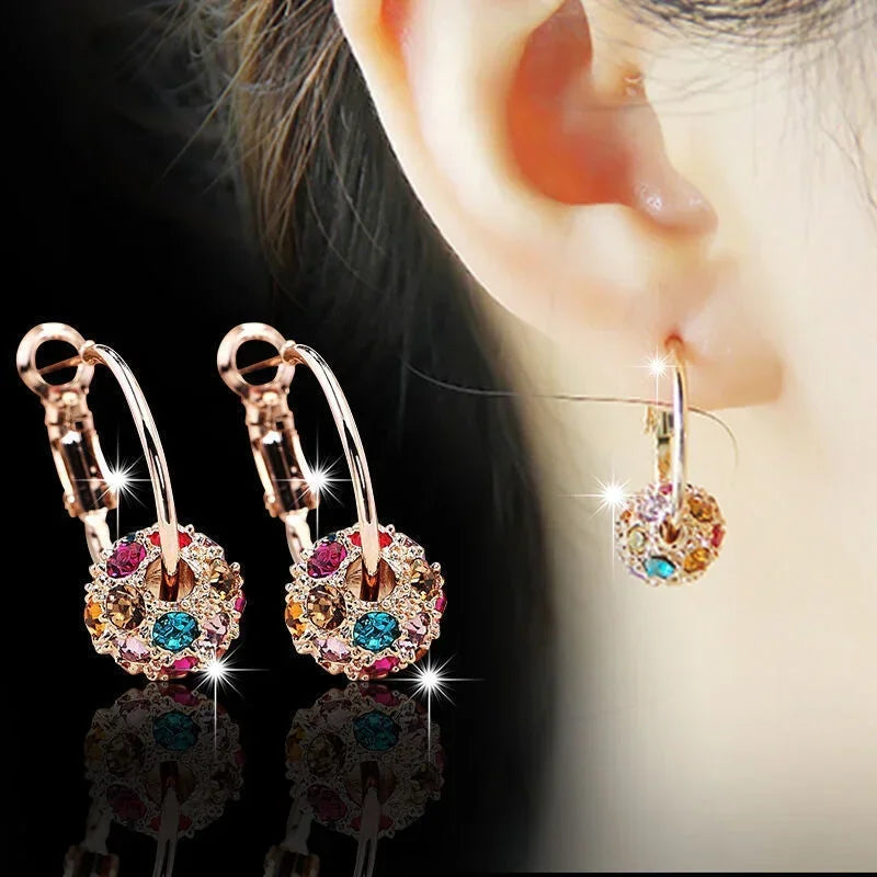 Earrings Zircon Pendant Earrings Shiny Earrings For Women'S'S Wedding Betrothal Bride Jewelry Birthday
