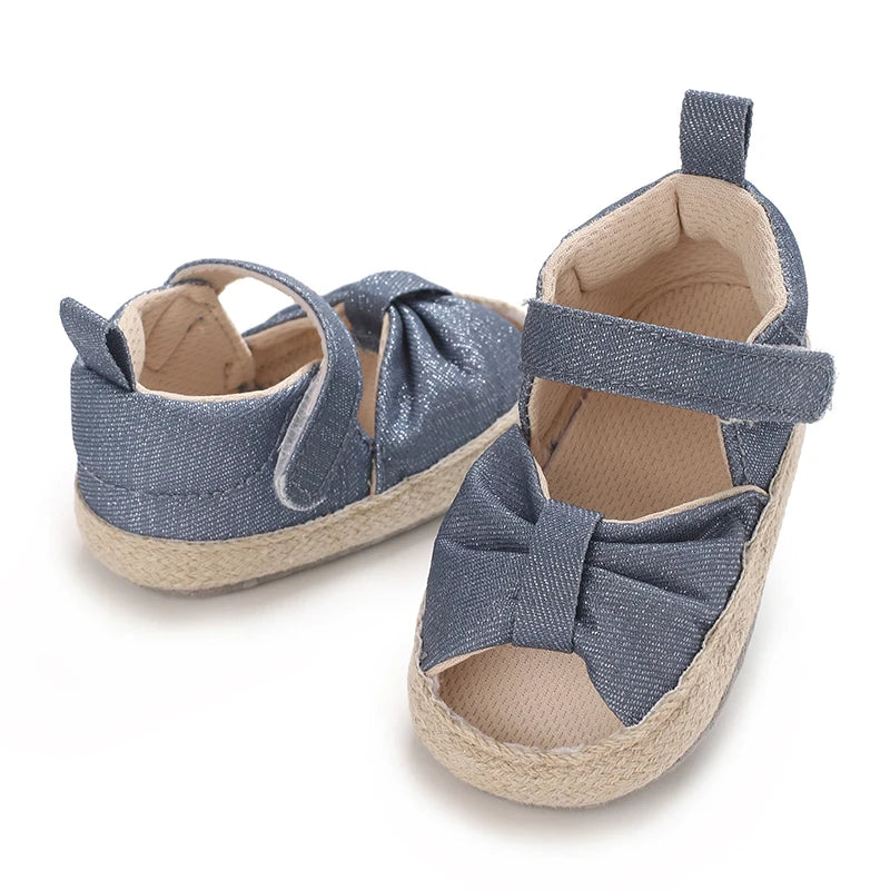Summer Girls Baby Shoes Fashionable and Cute Casual Sandals Soft Cloth Sole Comfortable and Lightweight Walking Shoes