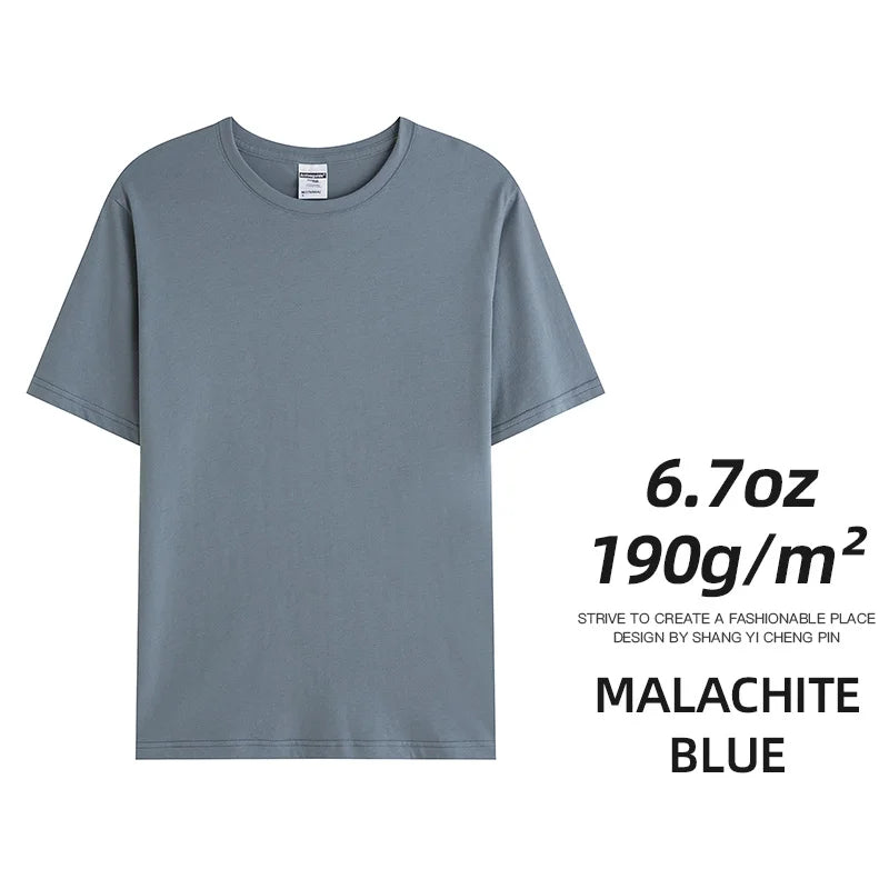 Custom Team Uniform T Shirts Premium 6.7oz 190Gsm Combed Cotton Unisex Tees For Teams