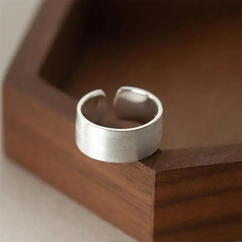 Korean Style Adjustable Wide Open Cuff Ring for Women