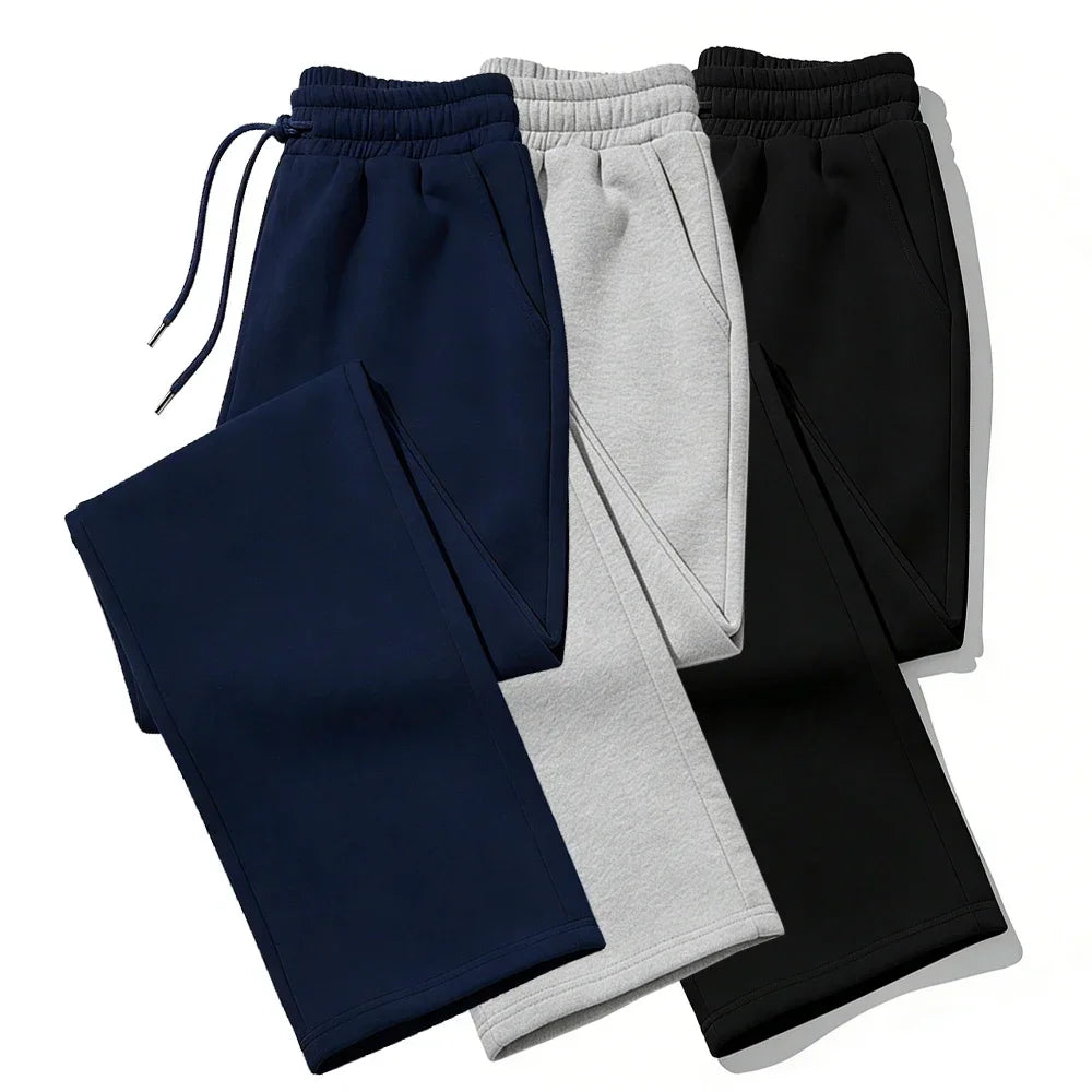 Mens Sweatpants Straight Fit Joggers for Sports and Streetwear Loose Oversized Casual Pant Drawstring Multi-pocket Men Long Pant