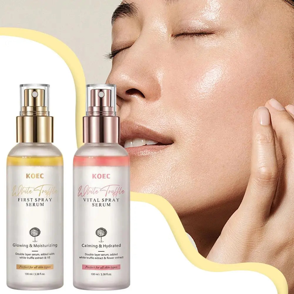 KOEC White Truffle First Spray Serum, Moisturizing Glowing Facial Setting Spray, Hydrating Nourishing Skin Care Mist 100ml