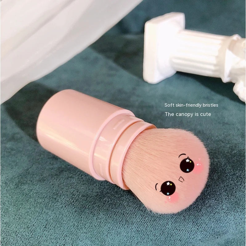 Loose Powder Foundation Brush Multi Functional Nail Beauty Tool Portable Mini Retractable Makeup Brush Soft Bristles Blush