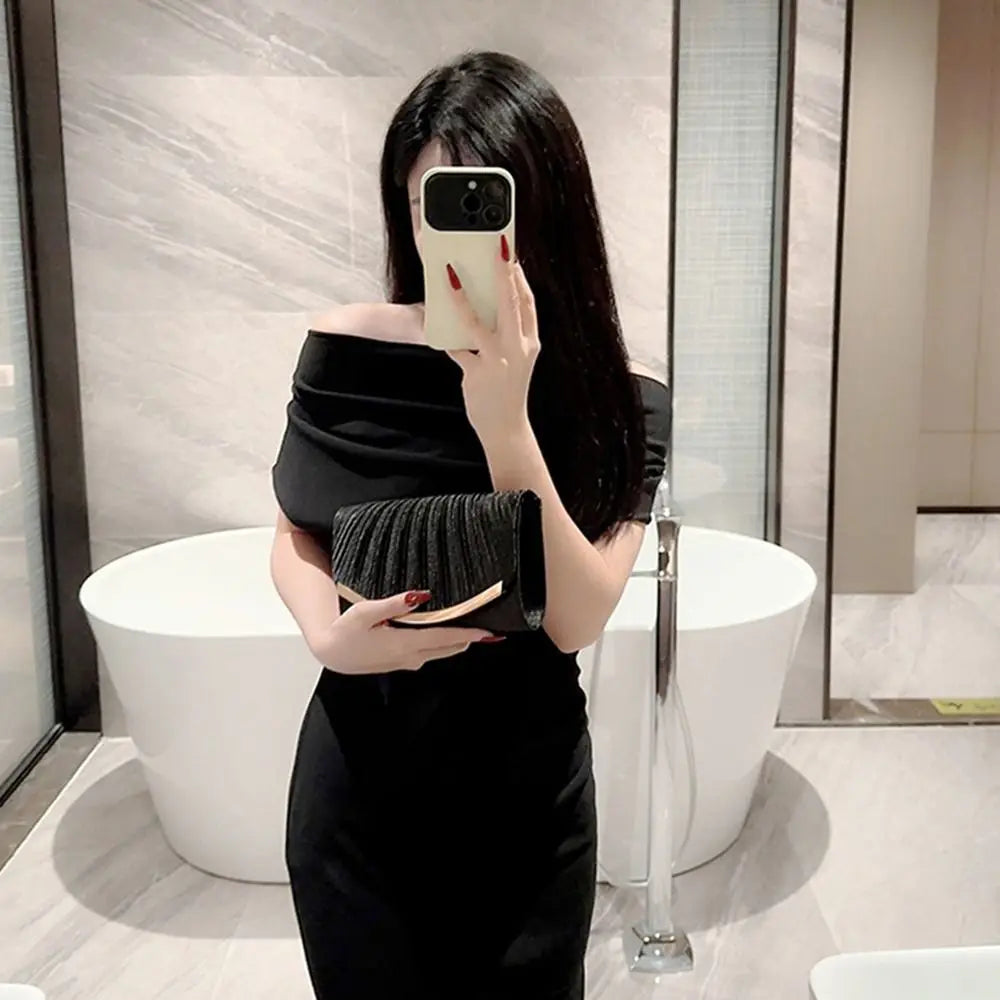 Elegant Glitter Evening Bags Chain Sequins Clutches Shoulder Bag Women Ladies
