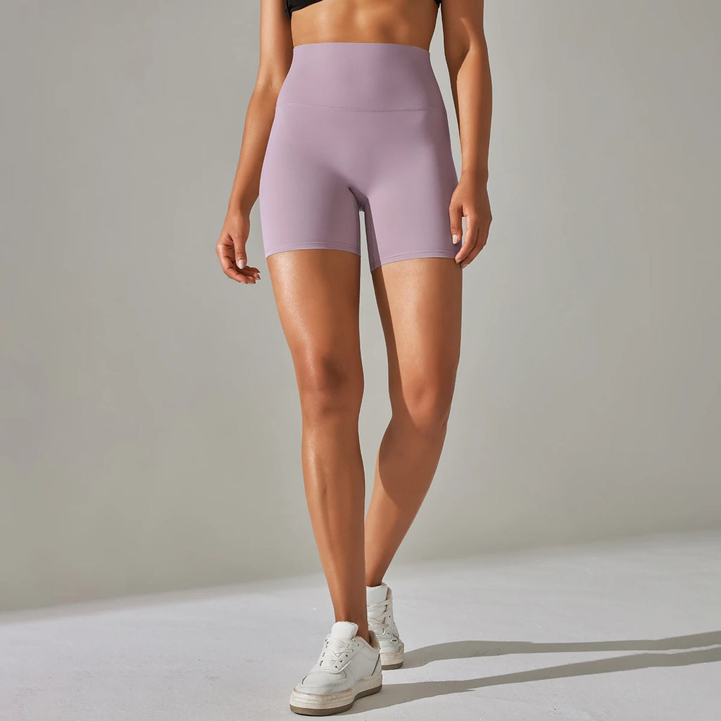 Women'S Sports Short Yoga Legging Shorts Squat Proof High Waist Fitness Tight Shorts Quick Drying Cycling Workout Gym Shorts