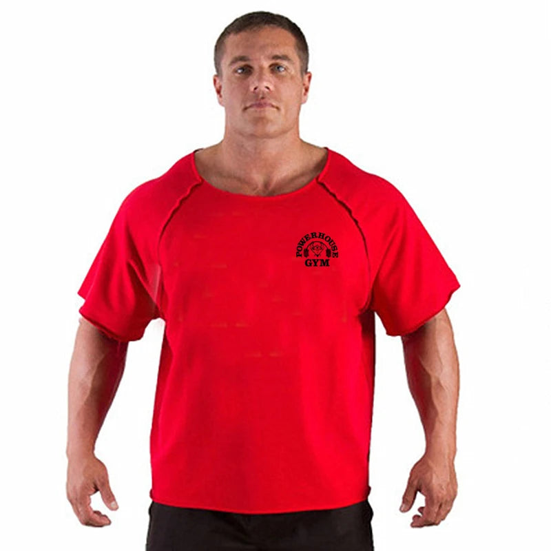 Men'S Clothing Gym Fitness Clothes T-Shirt Tops Breathable Vintage Graphic Shirts Oversized New Short Sleeve Top Cotton Tshirt