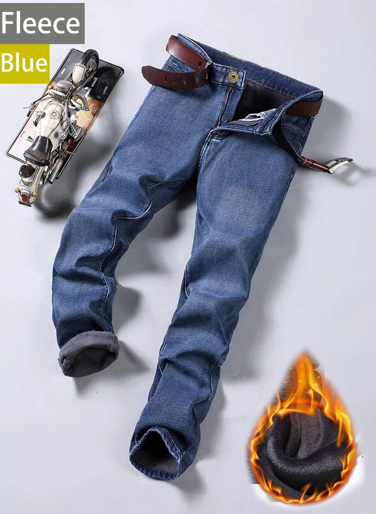 WTHINLEE Men's Straight Jeans - Stretch Denim Business Casual Pants