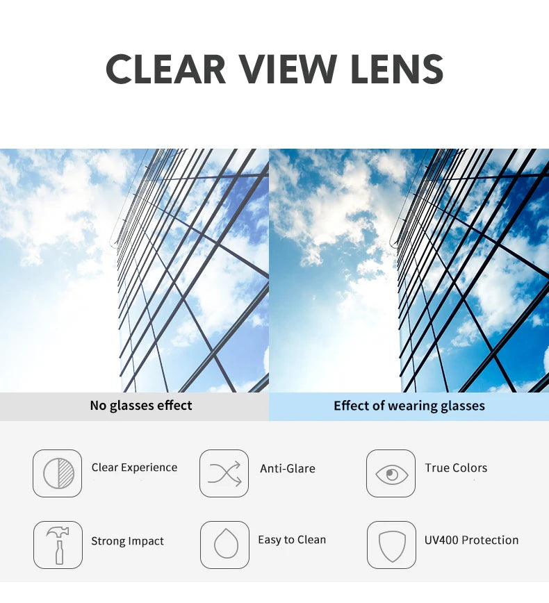 Hiking 3pcs Retro Large Frame Square Anti Light Glasses Classic Double Beam Metal Frame Shades Fashion Men'S Gradient Eyeglasses