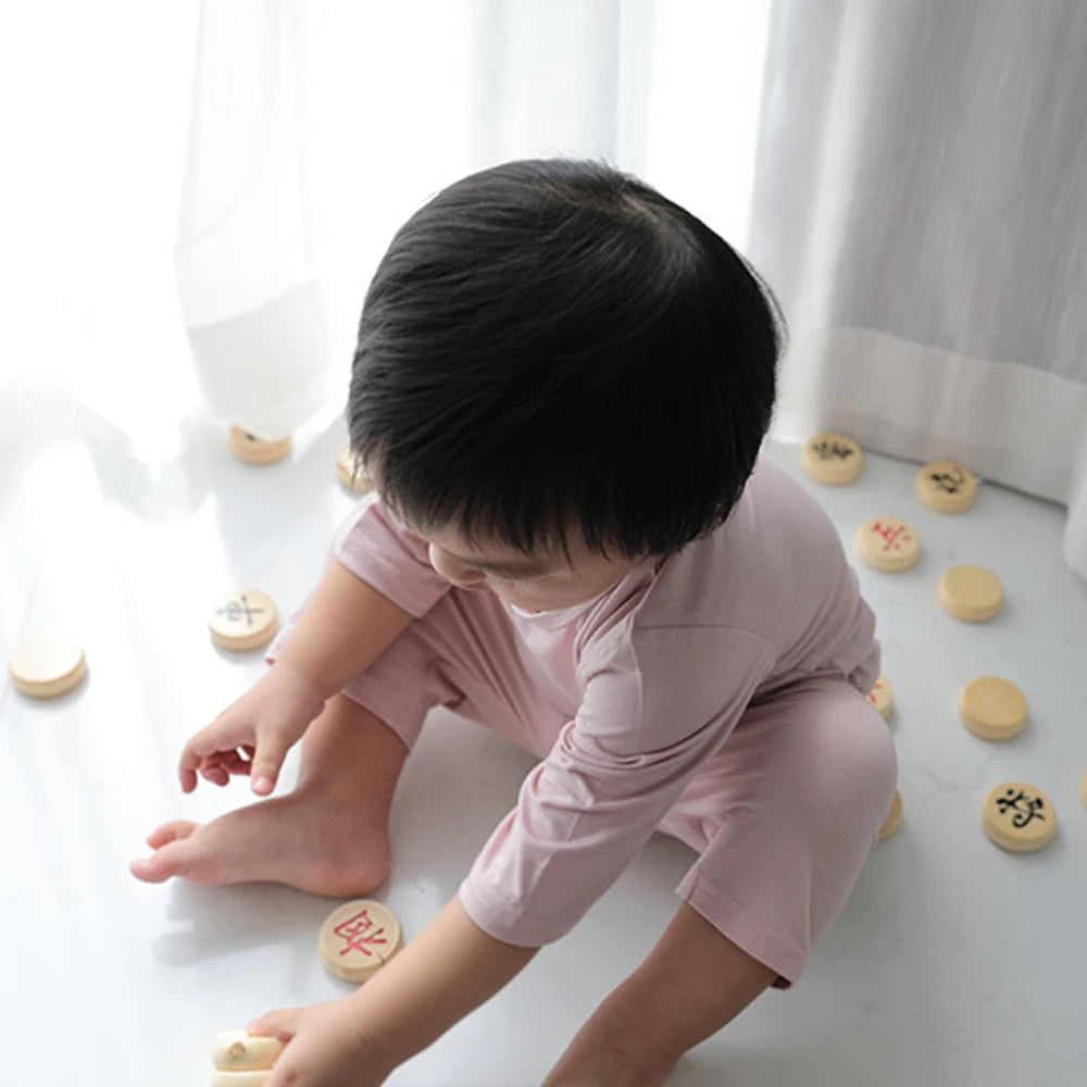 2026 New Kids Half Sleeve Pajamas Sets Soft & Breathable Sleepwear for Toddler Boys Girls Infant Baby Comfortable Home Wear