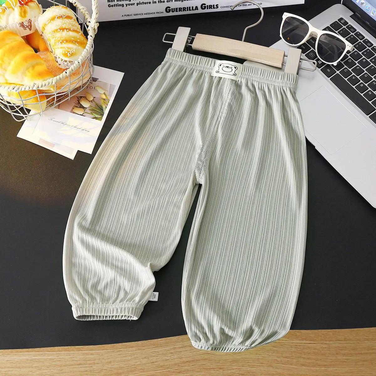 Summer New Kids Pants Anti-Mosquito Thin Breathable Trousers for Boys & Girls Korean Style Casual Beam Foot Child Pants