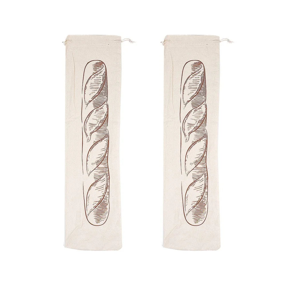 2 BOLSAS GRANDES DE LINO PARA PAN Bolsas de almacenamiento de pan ecológicas que mantienen la frescura, lavables, reutilizables con cordón, para panaderías