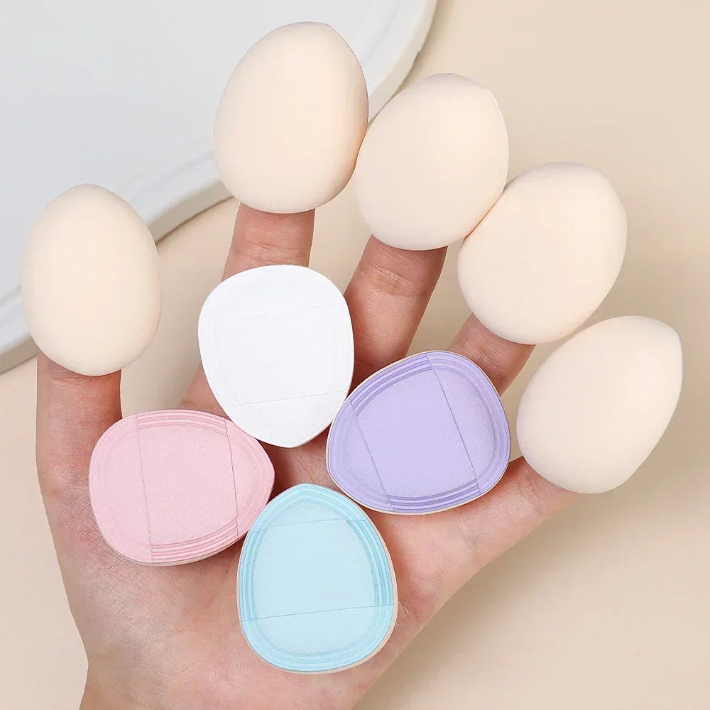 Wet Dry Use Mini Finger Powder Puff Random Color Facial Detail Air Cushion Concealer Blusher Makeup Cosmetics Puff Beauty Tools