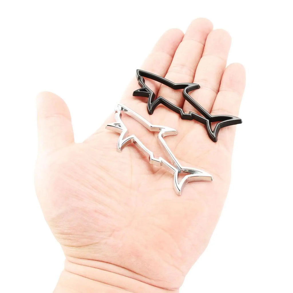 3D Metal Car Styling Sticker Hollow Fish Shark Emblem Badge Decals Automobiles Motorcycle Computer Fuel Cap Accessories Decals